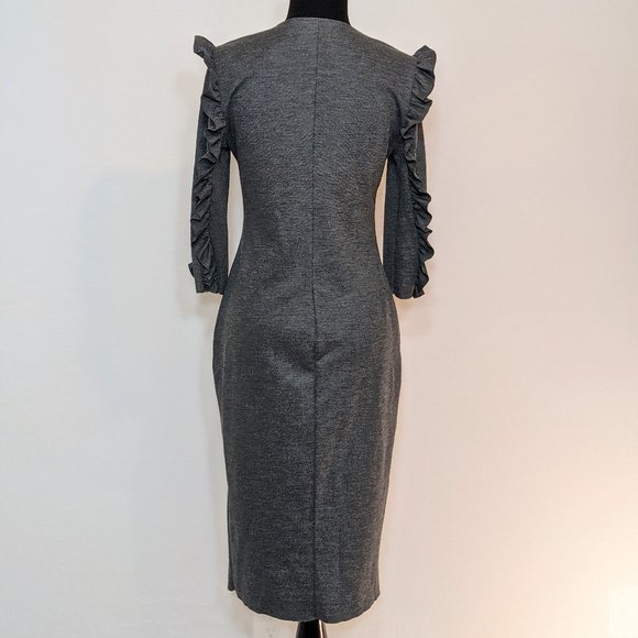 Zara Trafuluc Bodycon Ruffled Sleeve Midi Dress - Picture 5 of 6